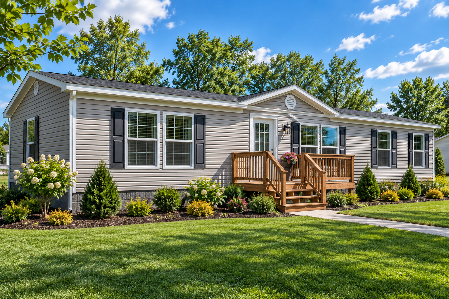 Modern multi-section manufactured home