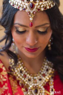 South Asian bride with jewelry closeup