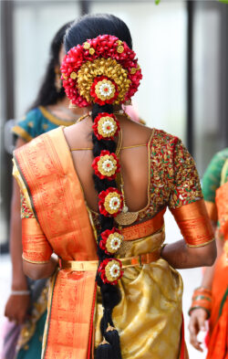 South asian bridal hair rear view